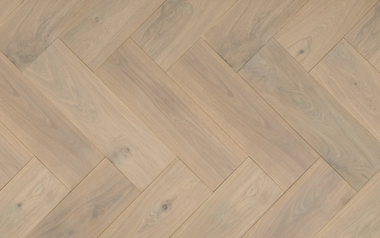 Visgraat Parket Rustiek Eiken Multiplank – Enkel Gerookt & Wit Geolied