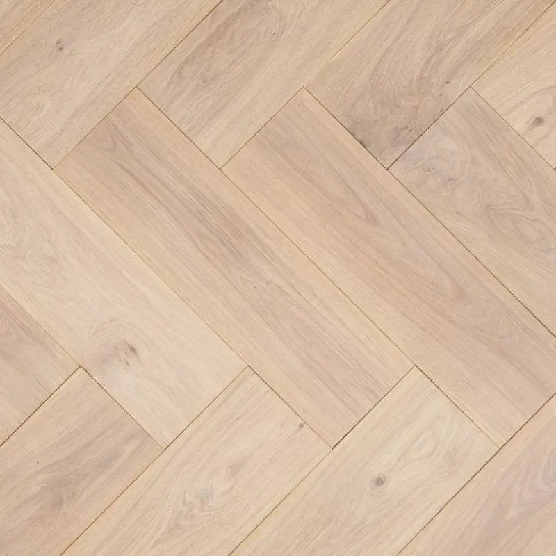Visgraat Parket Rustiek Eiken Multiplank – Wit Geolied